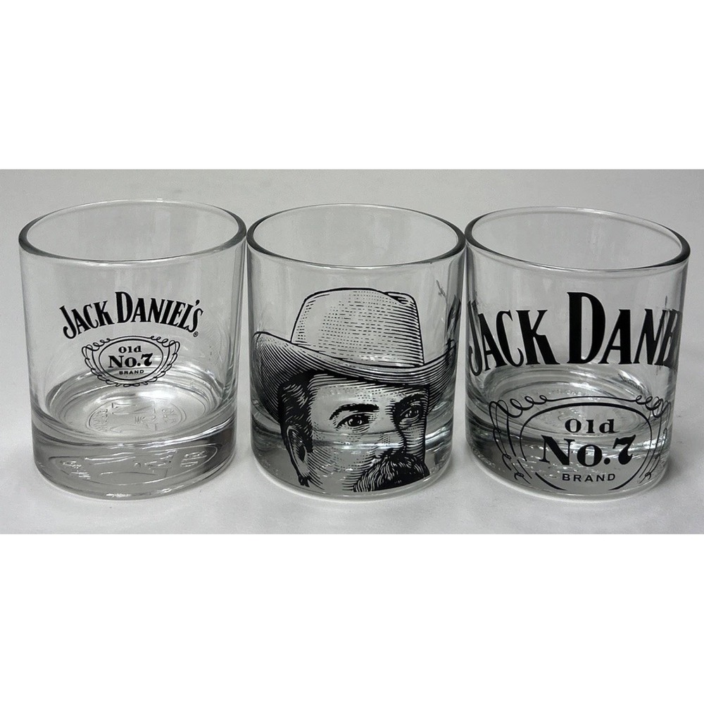 Jack Daniel's Whiskey Rock Glasses‎ Set Of 3